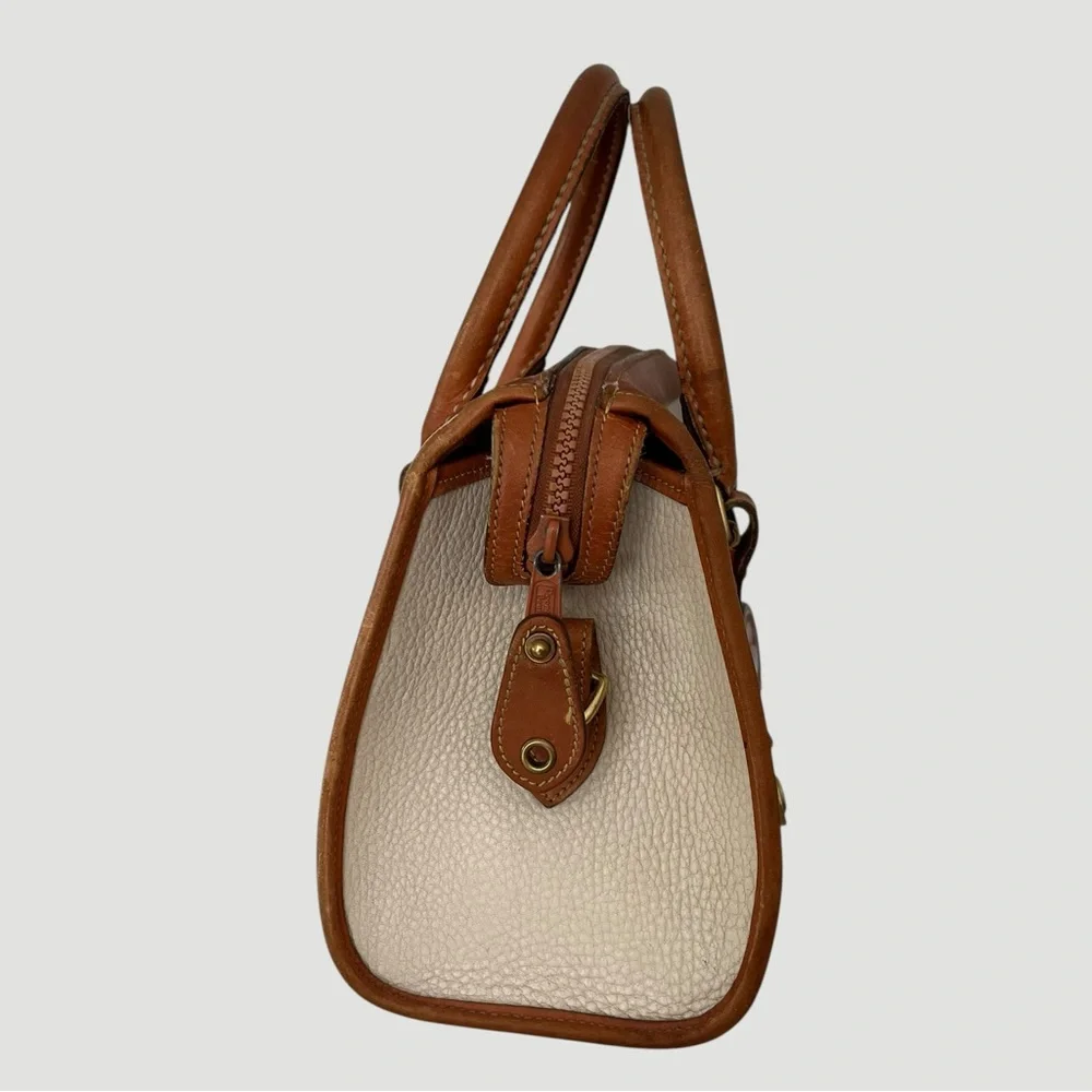 Dooney & Bourke White and Tan Satchel